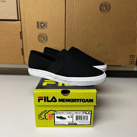 FIla Memory Foam slip on shoes - black - size 9.5 - Picture 1 of 6